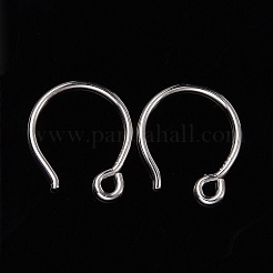 Anti-Tarnish Rhodium Plated Sterling Silver Earring Hooks&nbsp;X-STER-N0001-028