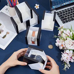Transparent PP Plastic Jewelry Bracelet/Watch Storage Boxes with Pillow Inside&nbsp;CON-WH0089-152