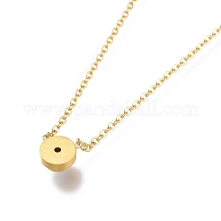 304 Stainless Steel Pendant Necklaces&nbsp;NJEW-I240-23G