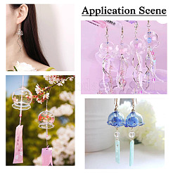 透明ガラスビーズキャップ12色6個  花  マルチ花弁  ミックスカラー  23.5~24x15mm  穴：4mm  2個/カラー&nbsp;GLAA-TA0002-06