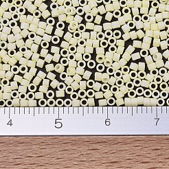 MIYUKIデリカビーズ  シリンダー  日本製シードビーズ  11/0  （db1521)マット不透明淡黄色ab  1.3x1.6mm  穴：0.8mm  約2000PCS /ボトル  10 G /ボトル&nbsp;SEED-JP0008-DB1521