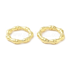 合金フレームコネクター  竹ジョイントリング  18KGP本金メッキ  18.5x19x3mm  内径：14mm&nbsp;X-FIND-G085-07A-G