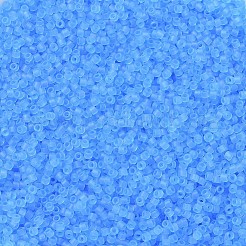 MIYUKIデリカビーズ  シリンダー  日本製シードビーズ  11/0  （db1269)マット透明オーシャンブルー  1.3x1.6mm  穴：0.8mm  約2000個/10g&nbsp;X-SEED-J020-DB1269
