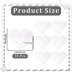 10Pcs PU Leather Heart Corner Protectors&nbsp;AJEW-CL0001-17B