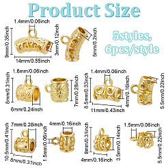 30Pcs 6 Styles Brass Tube Bails&nbsp;KK-PH0011-95