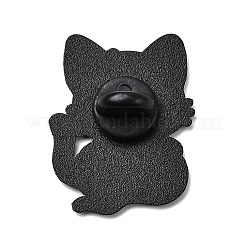 毛糸玉で遊ぶ猫のエナメルピン  バックパック用合金ラペルピンバック  砂茶色  30.5x24mm&nbsp;JEWB-I055-05EB-08