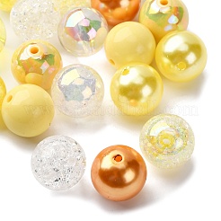 20Pcs 10 Colors Transparent & Opaque Acrylic Beads&nbsp;MACR-FP0001-20