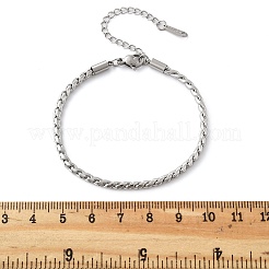 304 Stainless Steel Rope Chain Bracelets for Women&nbsp;LS-BJEW-Q051-04P
