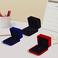 3Pcs 3 Colors Rectangle Velvet Pendant Storage Boxes&nbsp;VBOX-LP0001-02
