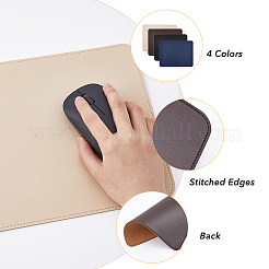 4Pcs 4 Colors PU Leather Mouse Pad&nbsp;AJEW-FH0003-49