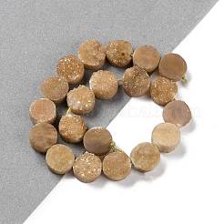 Electroplated Natural Druzy Agate Beads Strands&nbsp;G-M433-01H