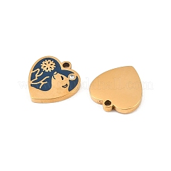 304 Stainless Steel Enamel with Rhinestone Pendants&nbsp;STAS-Z188-10G-02
