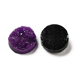 混合フラットラウンドドゥルージー樹脂カボション  12x5mm&nbsp;X-CRES-S040-12mm-M