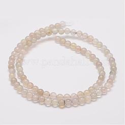 Natural Grey Agate Bead Strands&nbsp;G-K153-B30-4mm