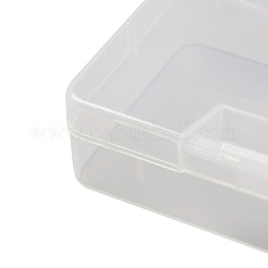 ポリプロピレン製プラスチックビーズ収納ケース  長方形  透明  14.5x9x4cm&nbsp;X-CON-E015-09