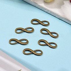 鉛フリー＆ニッケルフリーのアンティーク青銅合金のチャームを導く  ジュエリー作りに無限のペンダント  約23mm長  8 mm幅  厚さ2.5mm  穴：8x5mm&nbsp;LS-X-TIBEP-A18547-AB-FF
