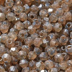 焼付塗装ガラスシードビーズ  双円錐形  桃パフ  4.5x4mm  穴：1.1mm  約142個/10g&nbsp;X1-SEED-A032-02A-13