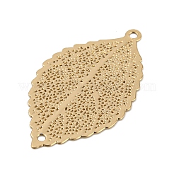 Rack Plating Brass Filigree Connector Charms&nbsp;KKC-D001-08KCG