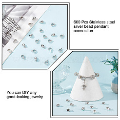 Ccb プラスチック チューブ ベイル  ループベイル  ロンデル保釈ビーズ  プラチナ  11x5x8mm  穴：1.5mm  600個/箱&nbsp;KY-NB0001-57