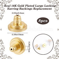 8Pcs Brass Ear Nuts&nbsp;FIND-BBC0003-57G