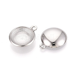 304 Stainless Steel Pendant Cabochon Settings&nbsp;STAS-T067-71P