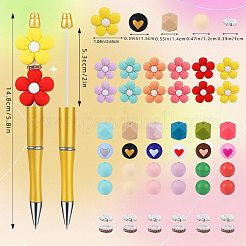 DIY Flower/Hound Silicone & ABS Plastic Beadable Pen Making Kits&nbsp;DIY-SZ0010-11