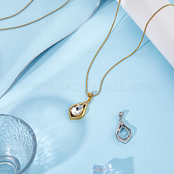 2Pcs 2 Colors Brass Pendants Cabochon Settings&nbsp;FIND-HS0001-14