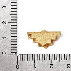 真鍮製カシメリボン止めエンドパーツ  長持ちメッキ  ラフ  三角形  ライトゴールド  11.5x20mm  穴：0.8mm&nbsp;KK-G385-01LG