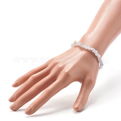 Natural Blue Lace Agate Chip Beads Bracelet for Girl Women&nbsp;BJEW-JB06748-02