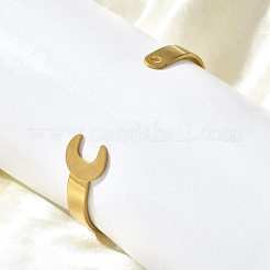 201 Stainless Steel Cuff Bangles for Women&nbsp;BJEW-B121-01