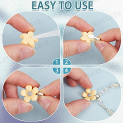合金接着フラットパッドベイル200個  シャベルペンダントベイル  プラチナ  15x5x1~5mm  穴：4.5x3mm&nbsp;FIND-SP0001-83P