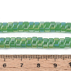 AB Color Plated Imitation Jade Glass Beads Strands&nbsp;GLAA-T026-3x6mm-J03