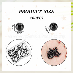 100Pcs 304 Stainless Steel Beads&nbsp;FIND-UN0016-07A