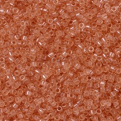 MIYUKIデリカビーズ  シリンダー  日本製シードビーズ  11/0  （db1411)透明桃  1.3x1.6mm  穴：0.8mm  約10000個/袋  50 G /袋&nbsp;SEED-X0054-DB1411