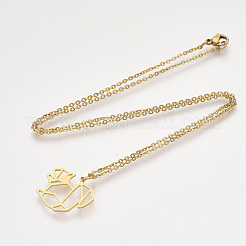 201 Stainless Steel Pendant Necklaces&nbsp;NJEW-T009-JN026-2-45