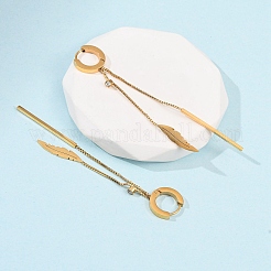 304 Stainless Steel Hoop Earrings&nbsp;EJEW-F393-13G