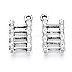 チベット風合金チャーム  鉛フリー＆カドミウムフリー  はしご  アンティークシルバー  15x8x2mm  穴：1.2mm  約448個/260g&nbsp;LS-TIBE-N010-58