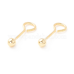 スターリングシルバーのねじ付きボールアイピン925個  ボールヘッド付きスクリューアイピン  ゴールドカラー  16x3mm  穴：3.4mm  ピン：0.7mm&nbsp;STER-P047-04B-G