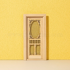 DIY ミニチュア 中空スクリーンドア マイクロ風景 ドールハウス アクセサリー  小道具の装飾のふりをする  モカシン  182x89x12mm&nbsp;PW-WGF5B87-01