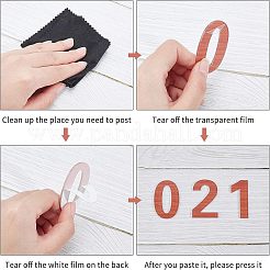 40Pcs 10 Number Acrylic Wall Stickers&nbsp;DIY-FH0002-54