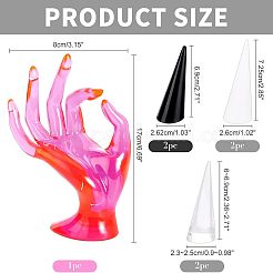 7Pcs 4 Style Acrylic Ring Displays&nbsp;RDIS-NB0001-08