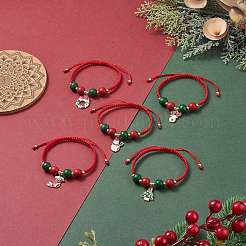 Christmas Themed Alloy Enamel Charm Bracelet&nbsp;BJEW-JB09928