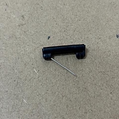 プラスチックブローチの発見  バックバーピン  ブラック  31x6x5mm  ピン：0.9mm&nbsp;FIND-WH0048-41B