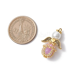 Luminous Handmade Glass Seed Beaded Angel Pendants&nbsp;PALLOY-MZ00963
