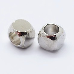 Cube Brass Spacer Beads&nbsp;KK-L015B-01