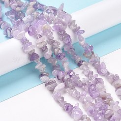 天然ラベンダーアメジストチップビーズ連売り  5~8x5~8mm  穴：1mm  約31.5インチ&nbsp;G-M205-35