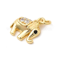 Brass Micro Pave Cubic Zirconia Pendants&nbsp;KK-Z135-04G-01