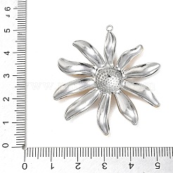 304ステンレスペンダント  デイジーチャーム  ゴールデン·ステンレス鋼色  48x41x5mm  穴：1.8mm&nbsp;SA-CBAE6A3-10GP