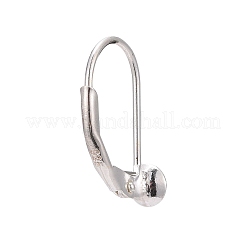 925スターリングシルバーフレンチフックピアスパーツ  銀  16x13x4mm  ピン：0.8mm  トレイ：4mm&nbsp;STER-I014-13S