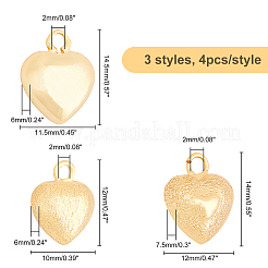 12Pcs 3 Style Brass Charms&nbsp;KK-CA0001-53G
